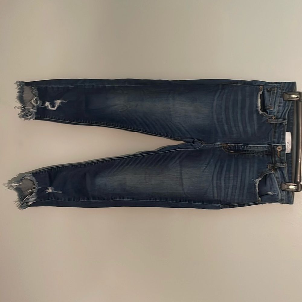 Women Distressed Blue Jeans
